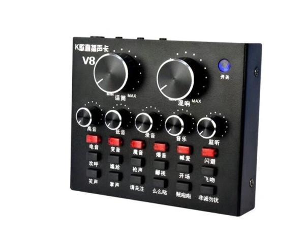 Sound card V8 Chỉnh Âm Tạo Phòng Thu Mini Tại Nhà Như Chuyên Nghiệp