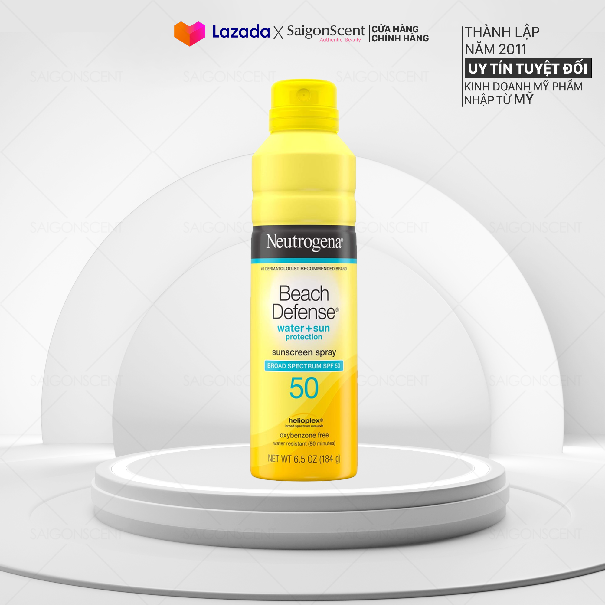 [SaigonScent] Xịt chống nắng đi biển Neutrogena Beach Defense Sunscreen Spray SPF 50 ( 184g )