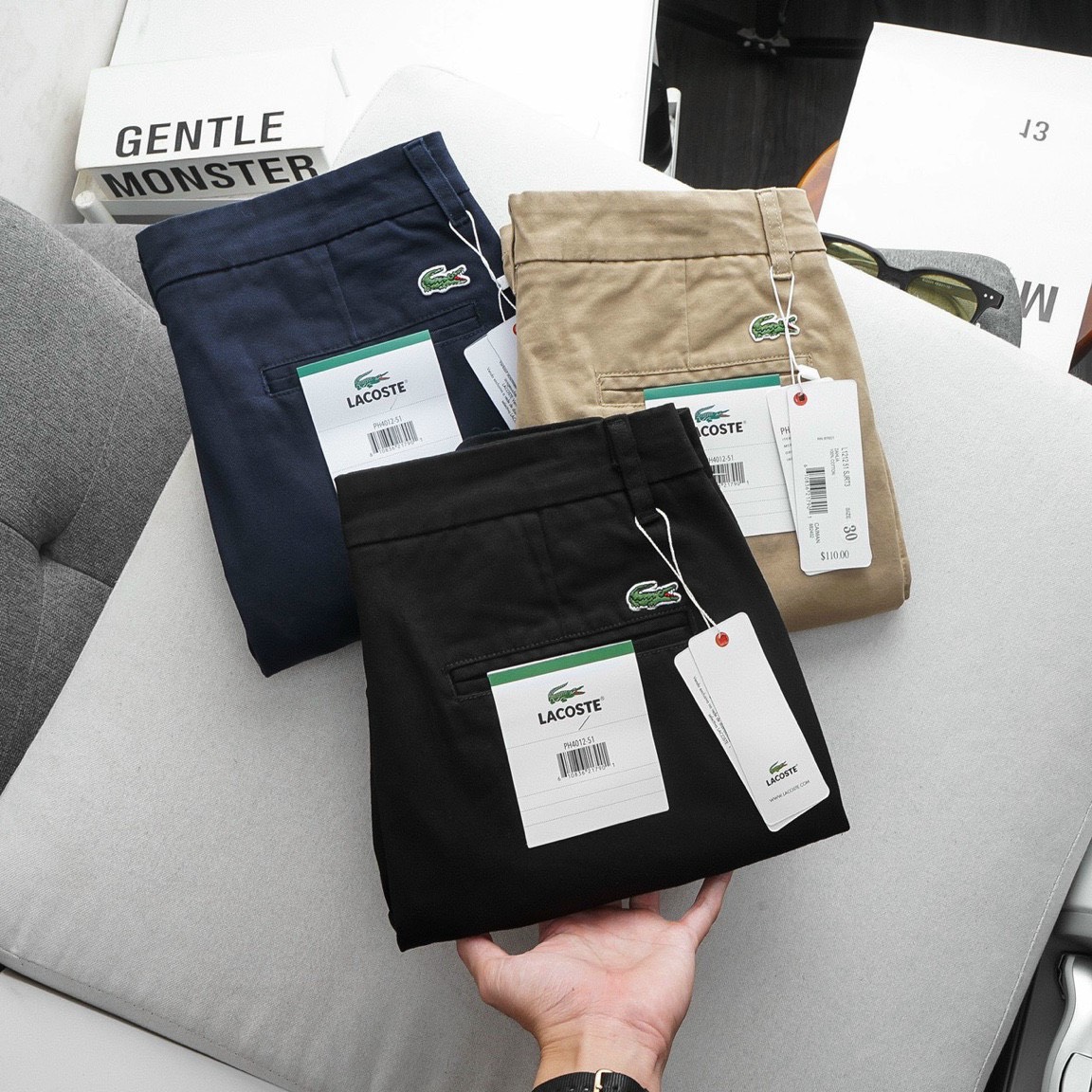 Quần short nam vnxk - quần short kaki nam lc có logo phía sau - lastore menswear