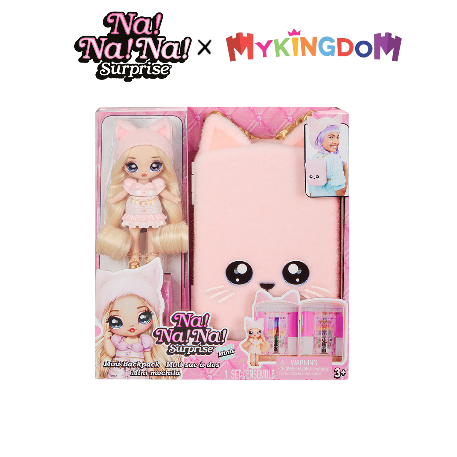 Đồ chơi na na na búp bê thời trang mini 3 trong 1 - parisian kitty 590392euc