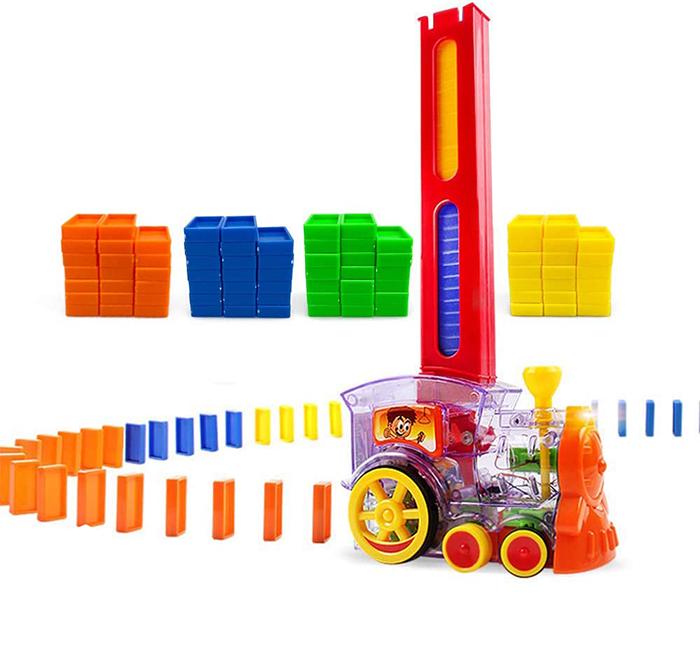 Đường ray domino xe lửa chạy pin x006