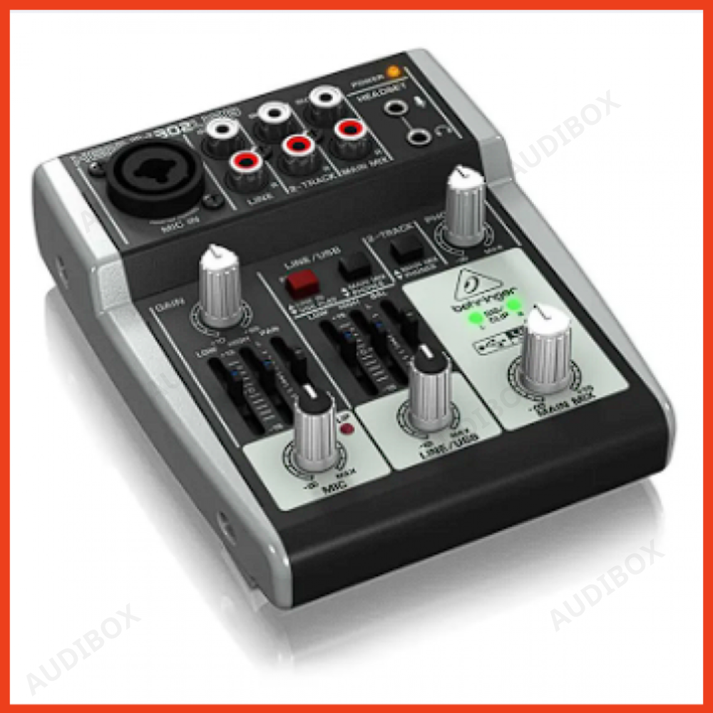 Mixer USB 3 cổng line in cho phòng thu chuyên nghiệp Behringer XENYX 302USB