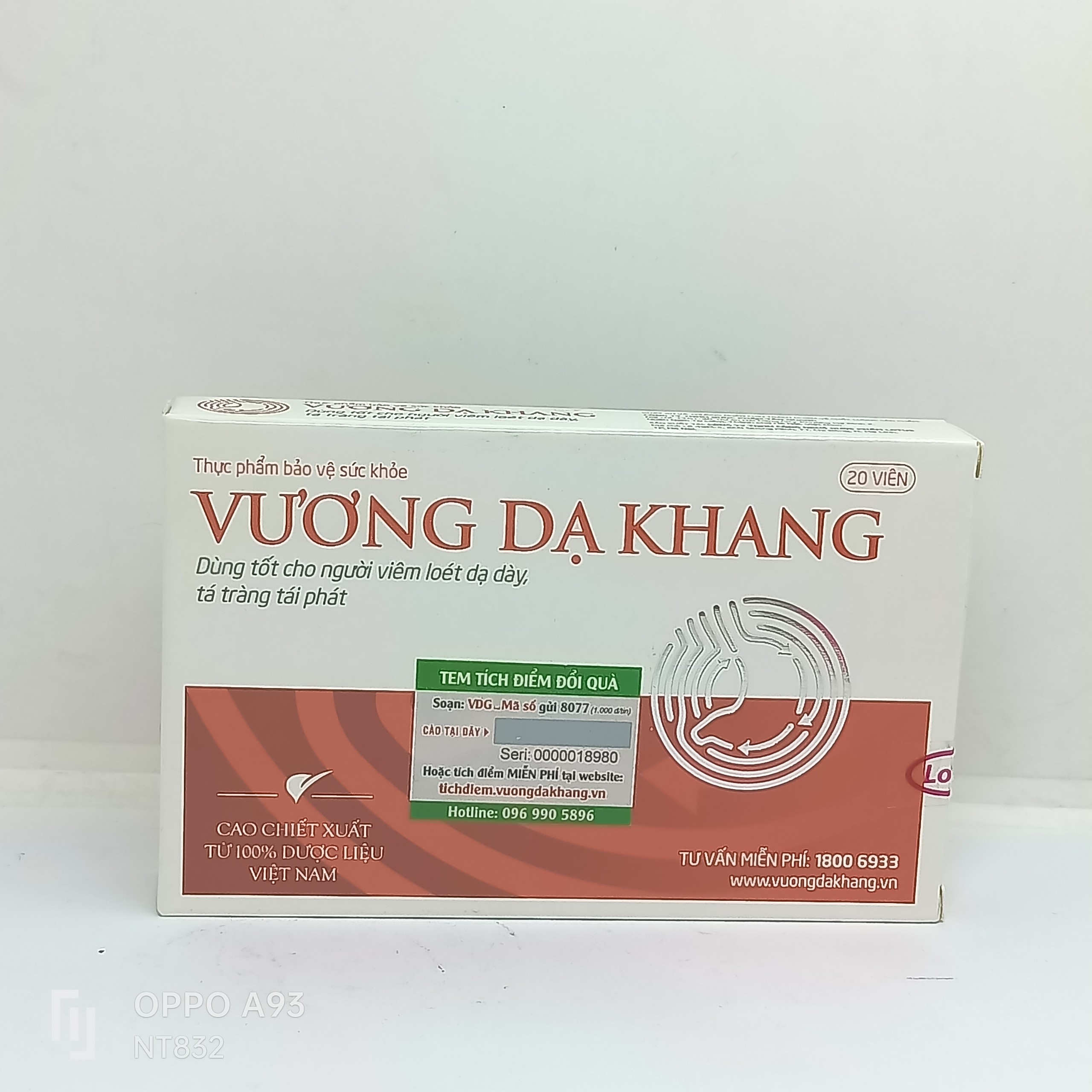 Vương Dạ Khang, hỗ trợ ngăn ngừa viêm loét dạ dày