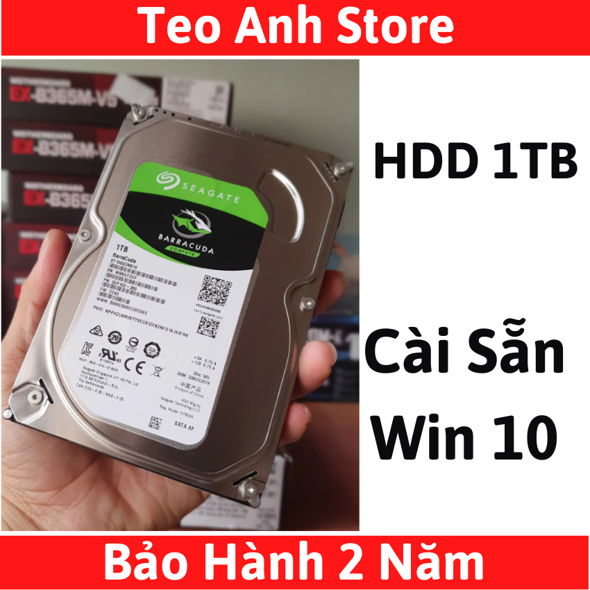 Ổ cứng hdd 1tb sea.gate dùng cho pc - like.new - cài sẵn win 10 - bảo hành 2 năm