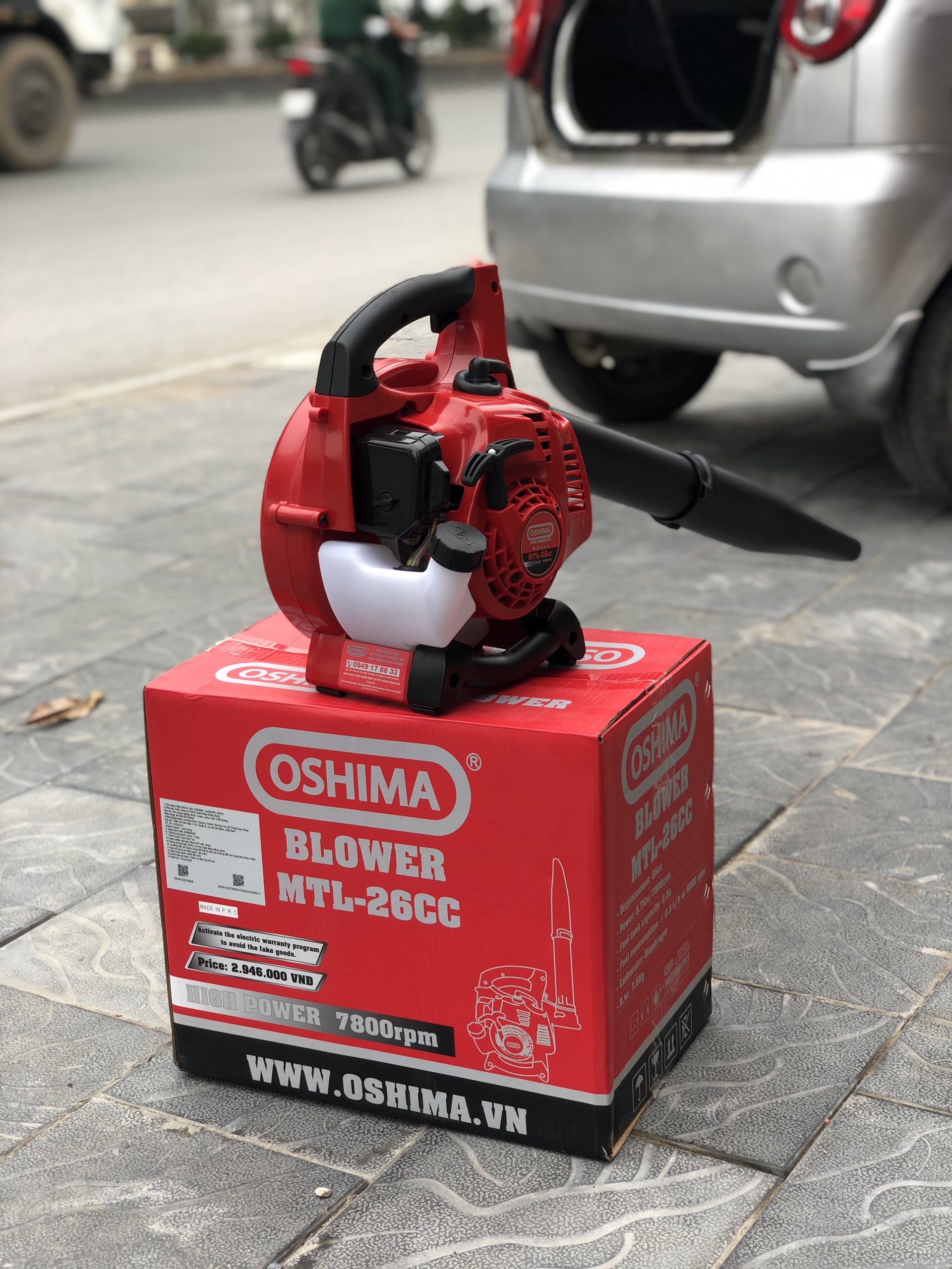 Máy thổi lá, thổi bụi Oshima 26CC bảo hành 12 tháng