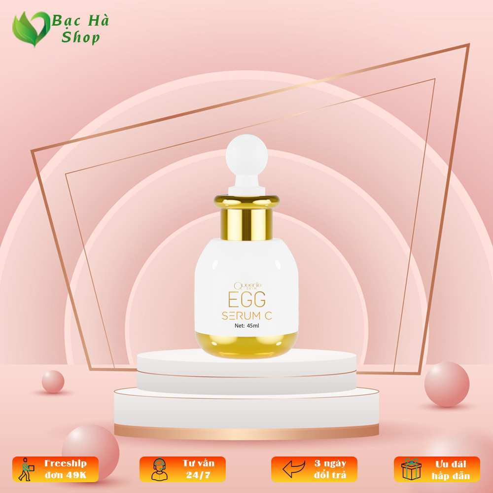 Combo trẻ hóa da gồm kem face trứng và vitamin C hỗ trợ cấp ẩm dưỡng da chống thâm nâng cơ - Bạc hà shop