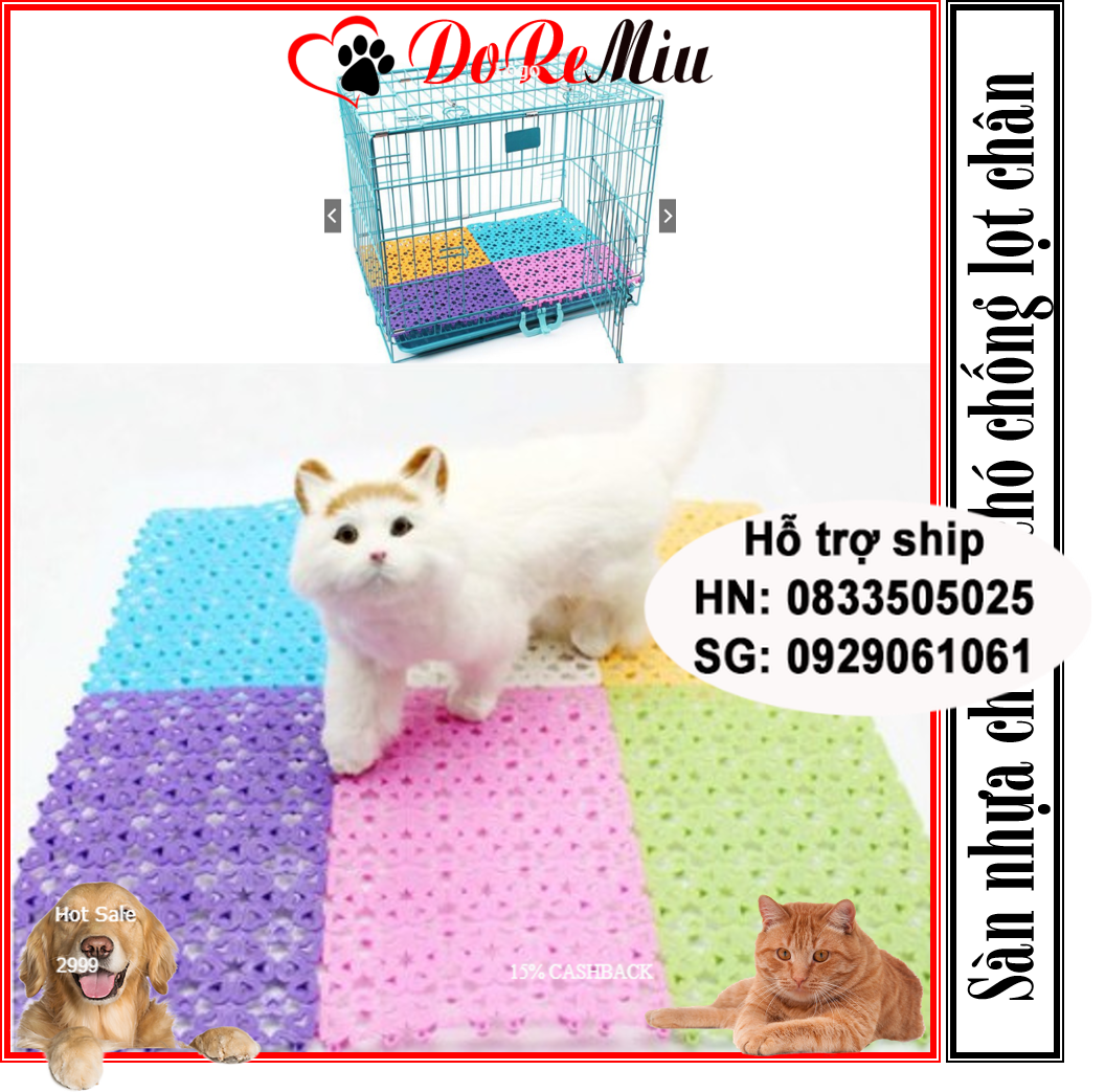 Doremiu - Tấm nhựa lót sàn chuồng chống lọt chân- có các khớp nối thành thảm nhựa lớn - 3