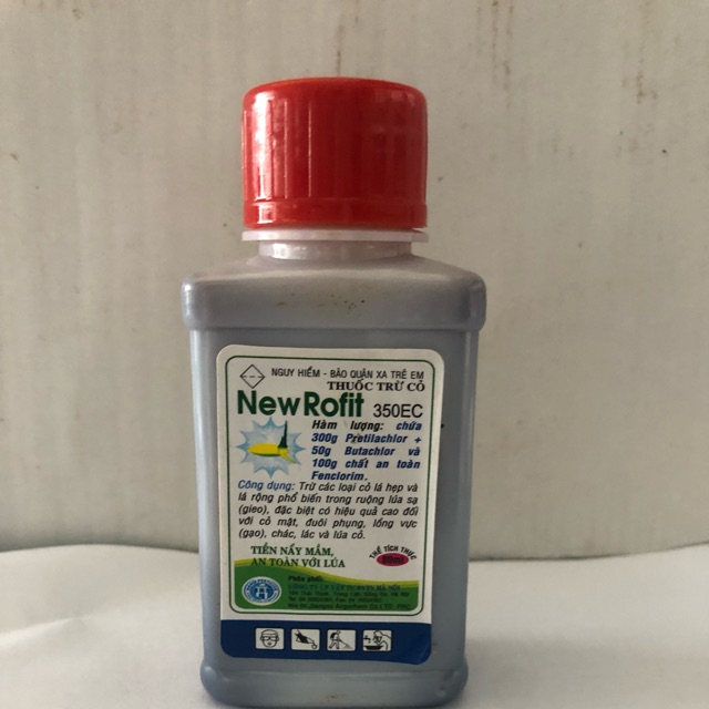 Thuốc trừ cỏ NEW ROFIT 350ec. Hàm lượng: chứa 300g Pretilachlor + 50g Butachlor và 100g chất an toàn Fenclorim.