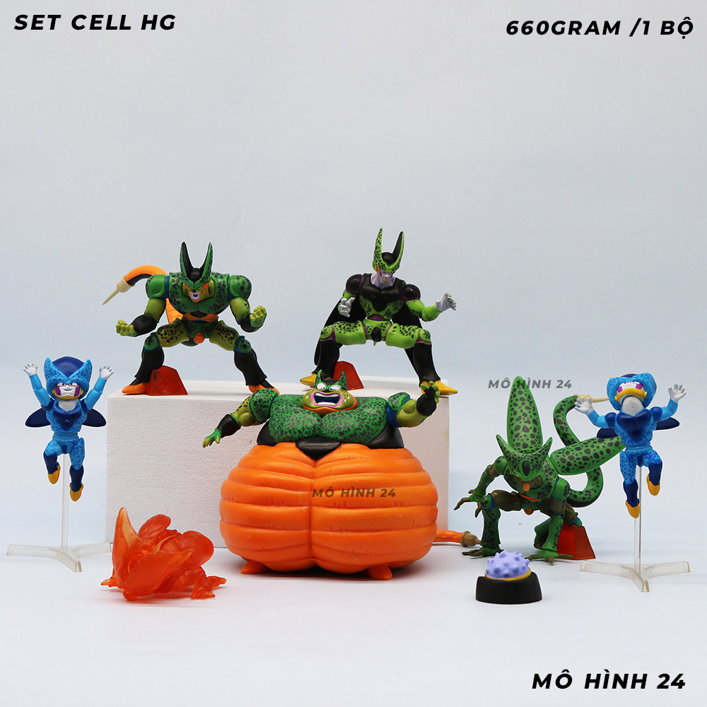 Bộ combo mô hình CELL HG all form tất cả hình dáng của Xên bọ hung Dragonball figure hiếm perfect form 1 form 2