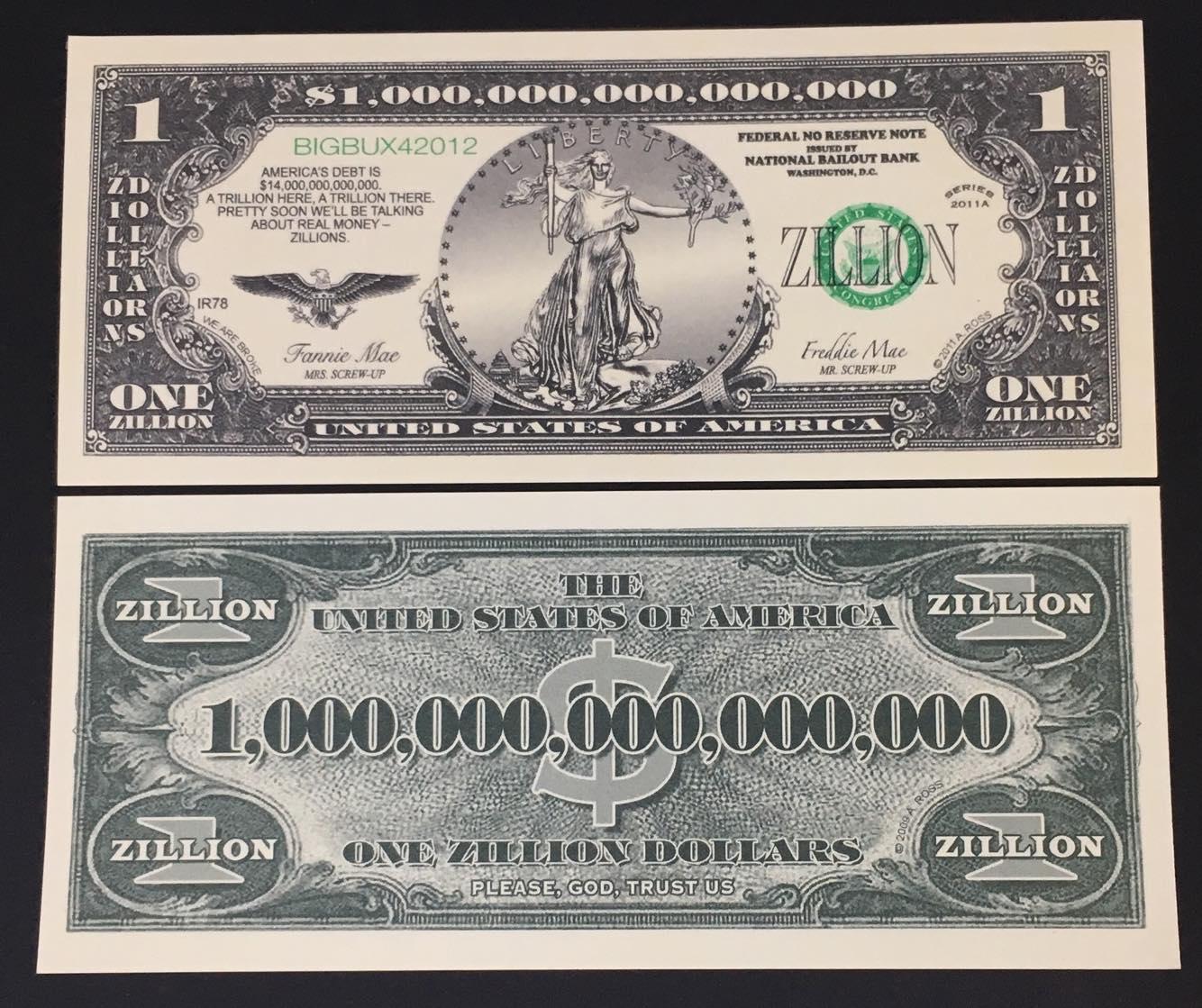 Tiền Kỷ Niệm 1 Triệu Tỷ Dola Mỹ