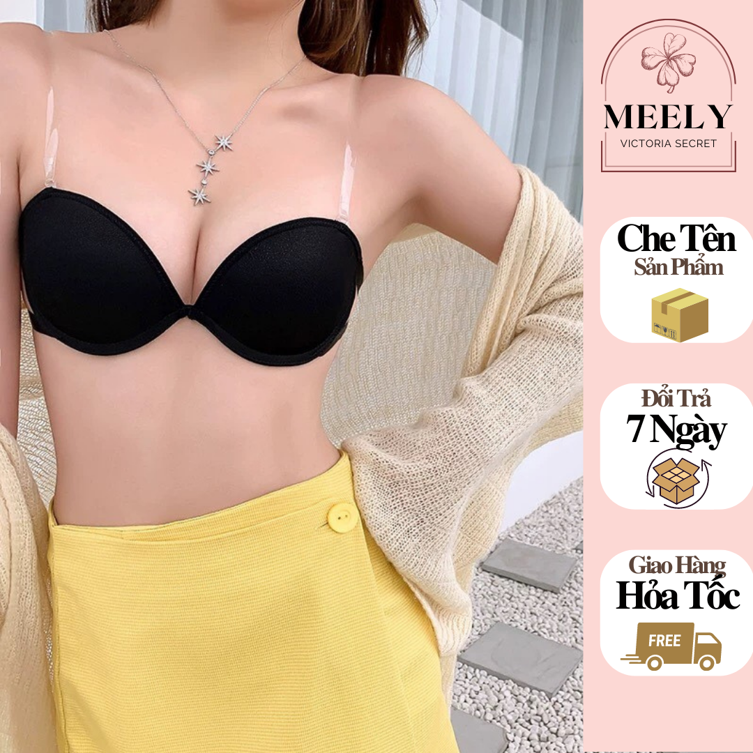 Áo Lót Nữ cúp ngực Có Gọng Nâng Ngực Thiết Kế Silicon Tim, Chống Tụt Phong Cách Nhật Bản, Không Tụt, Không Trượt - 711