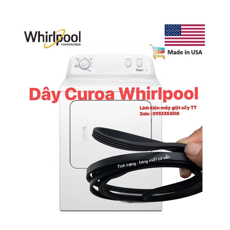 [HCM]Dây Curoa máy sấy Whirlpool model : 3LWED4705FW - 3LWED4815FW