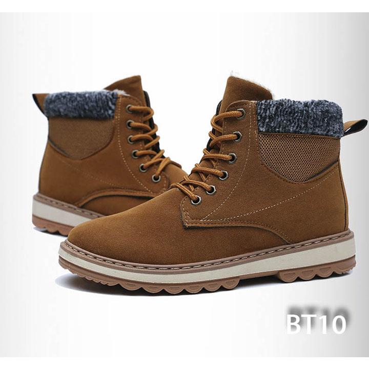 Giày nam cổ cao bt10 phong cách hàn quốc - màu nâu