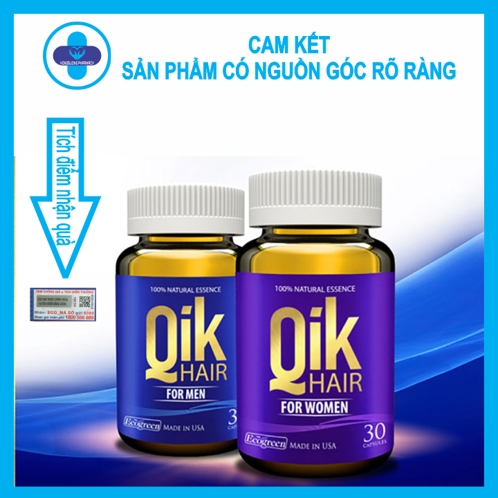 Thực phẩm chức năng chăm sóc tóc cho nam Qik Hair For Men