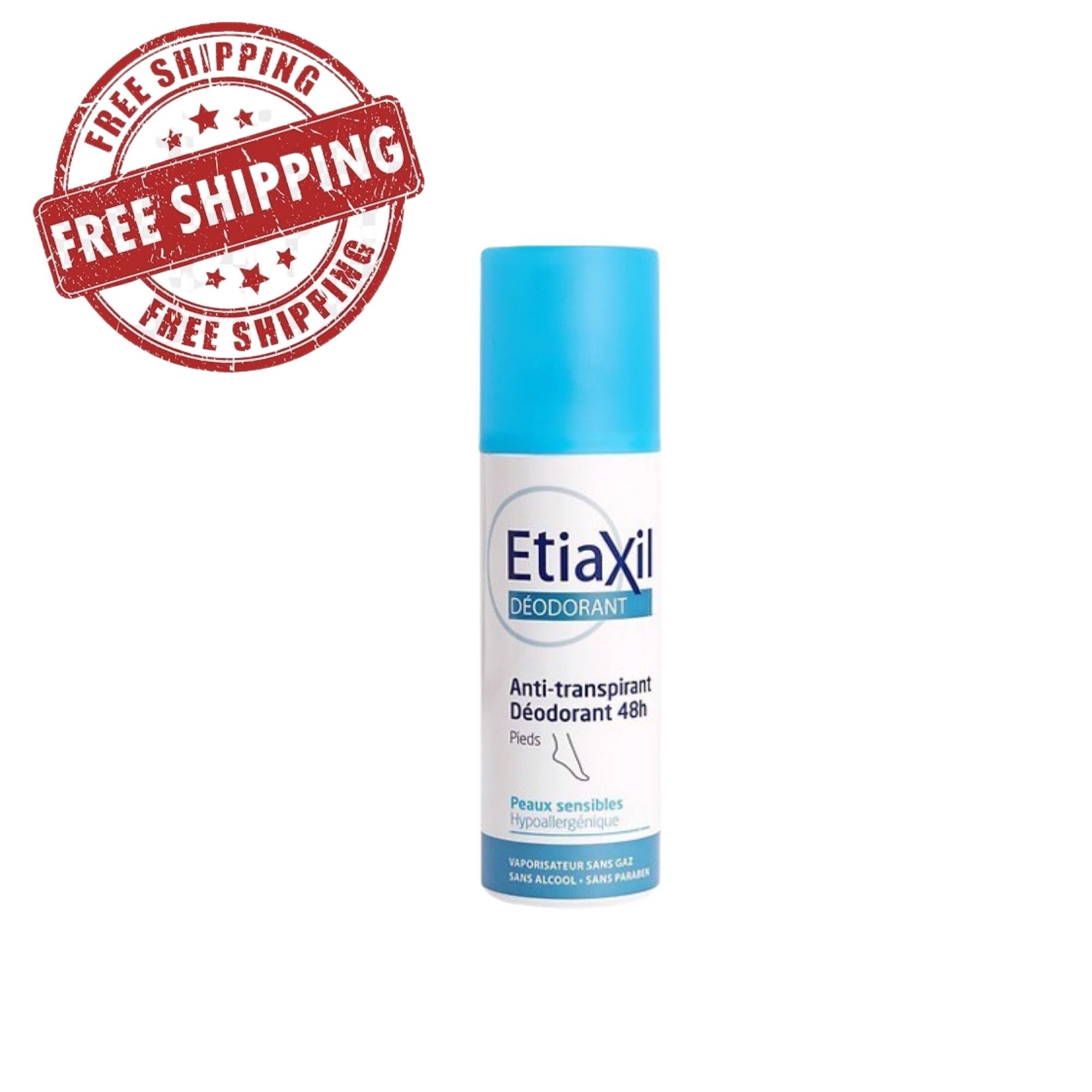 Xịt Khử Mùi Chân Giúp Ngăn Ngừa Mồ Hôi Chân Etiaxil Déodorant Anti-Transpirant 48h Pieds (100ml) - Hàng chính hãng