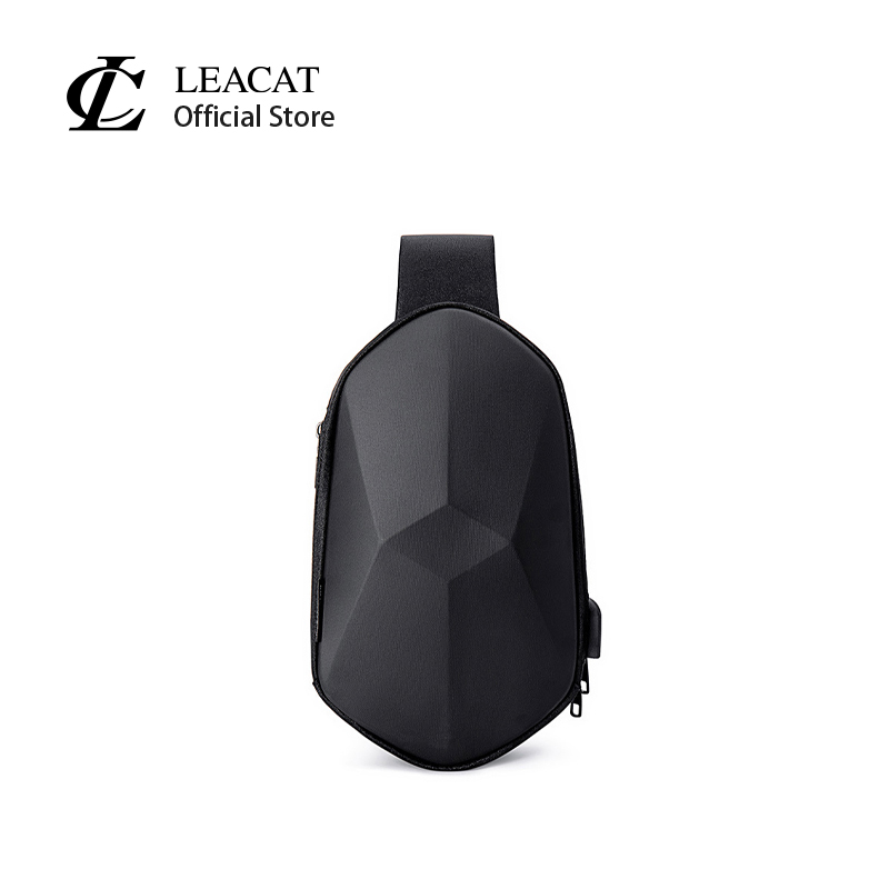Leacat Crossbody Bags Sling Bag Polyhedron Chest Bag Waterproof Shoulder Bag Sports Chest Pack For Mens Women Travel Camping