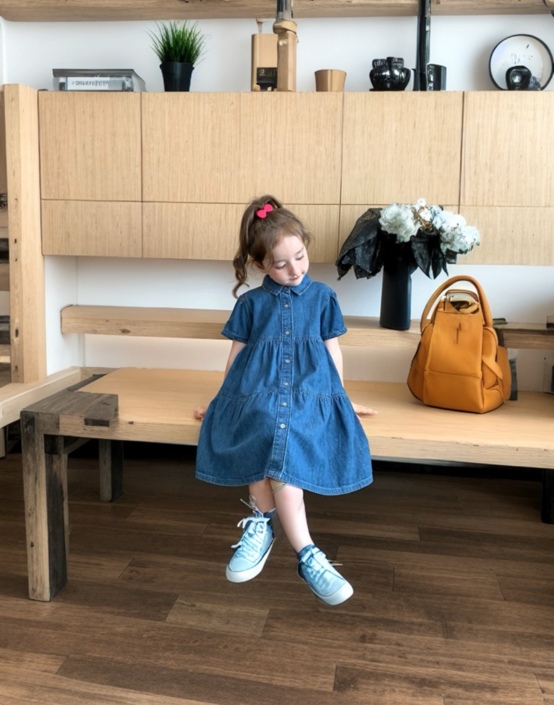 Váy bò 2 tầng mẫu baby doll cho bé gái