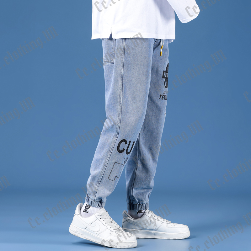 Quần jean nam jogger trơn , Jean Unisex giản dị phong cách Hàn Quốc