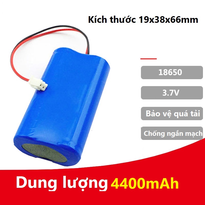 Pin sạc cho loa trợ giảng, loa bluetooth dung lượng 4400mAh, điện áp 3,7V