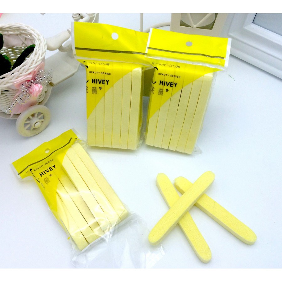 Gói 12 miếng bọt biển rửa mặt bông bánh mì rửa mặt bông nở rửa mặt chivey 12 miếng