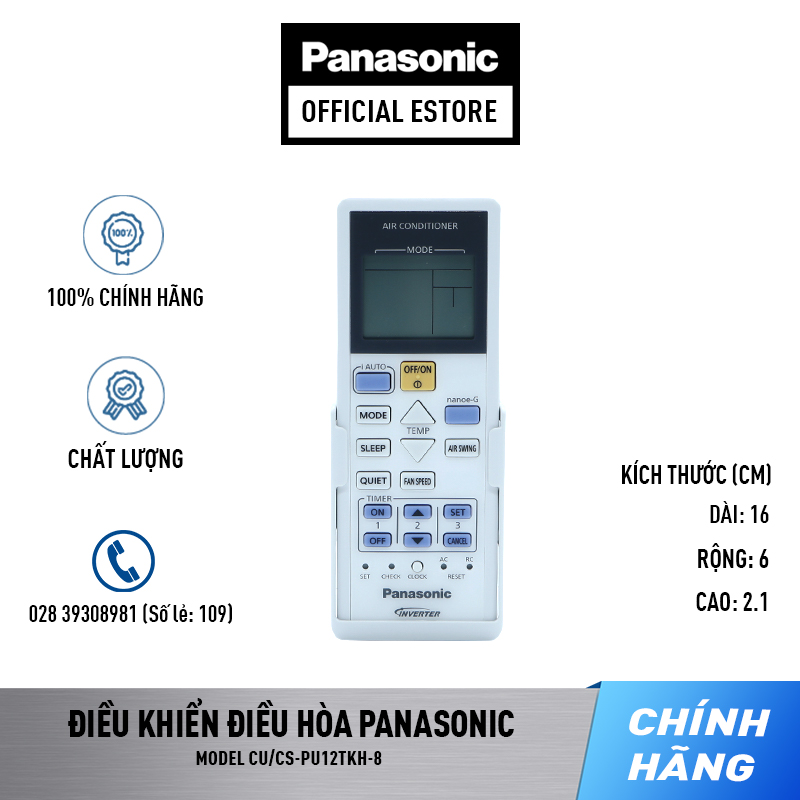Điều khiển máy lạnh/ điều hòa panasonic cs-pu12tkh-8/cs-pu9tkh-8 - remote panasonic model cs-pu12tkh-8/cs-pu9tkh-8 acxa75c03690