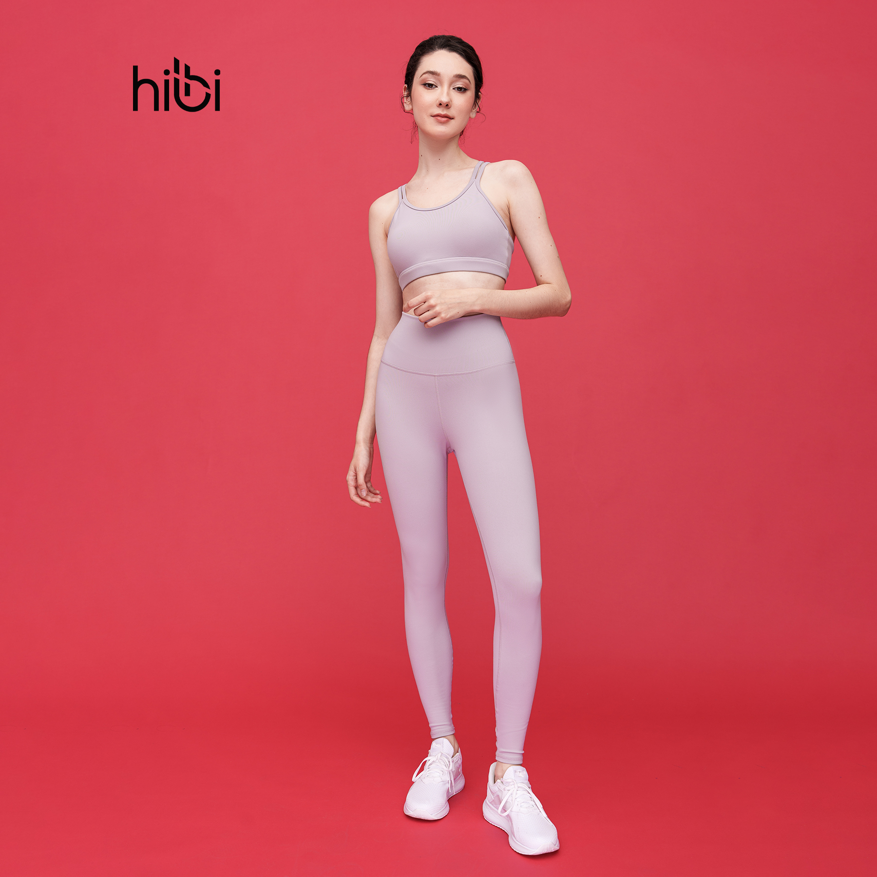 Set Đồ Tập Yoga Gym Luxury Hibi Sports H156 Áo Đan Dây Phối Khoen