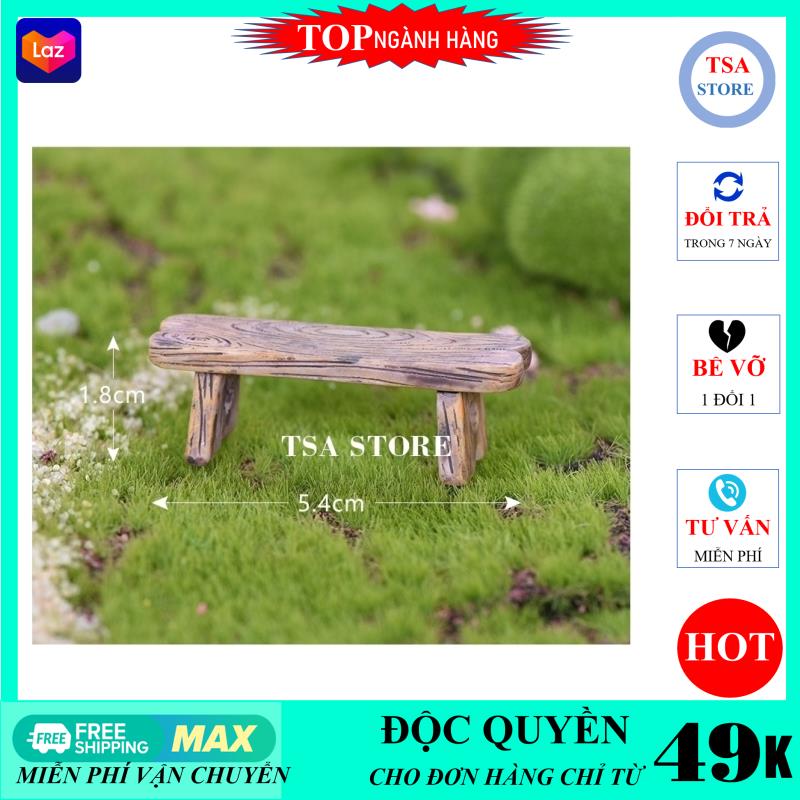 Tiểu cảnh mini Ghế gỗ tình yêu trang trí tiểu cảnh sen đá/chậu cây mini/terrarium/hồ cá/bonsai/hòn non bộ/sen đá/xương rồng TSA STORE