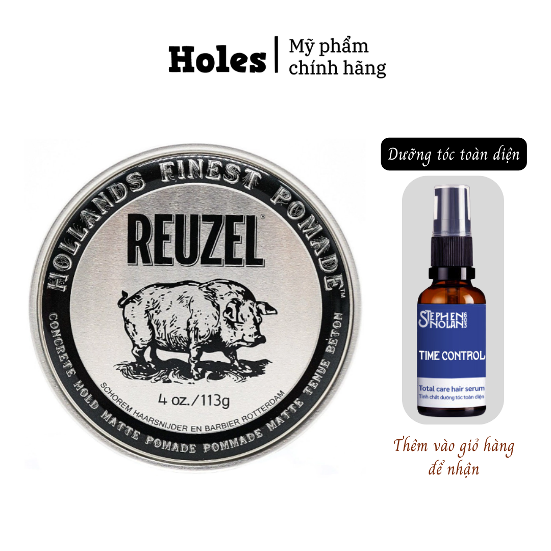 Sáp vuốt tóc Reuzel Concrete Hold Matte Pomade chính hãng