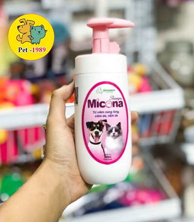 Sữa Tắm Nang Lông Viêm Da Nấm Da Cho Chó Mèo Micona Vemedim 200ml Pet-1989 5.0