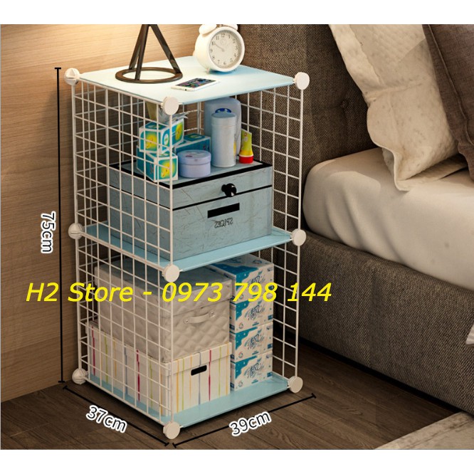 TỦ NHỰA PHA LƯỚI THÉP LẮP GHÉP THÔNG MINH 2 Ô SIÊU ĐỘC