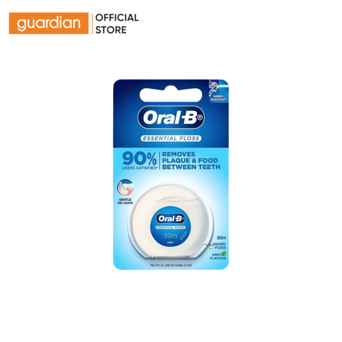  Chỉ Nha Khoa Hỗ Trợ Làm Sạch Răng Floss Essential Oral-B 50M  Guardian Việt Nam 