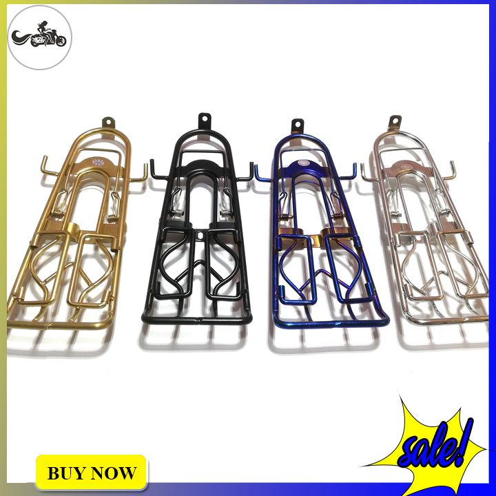 Baga giữa Inox  xi cao cấp gắn xe máy Exciter 135 có móc 2 bên