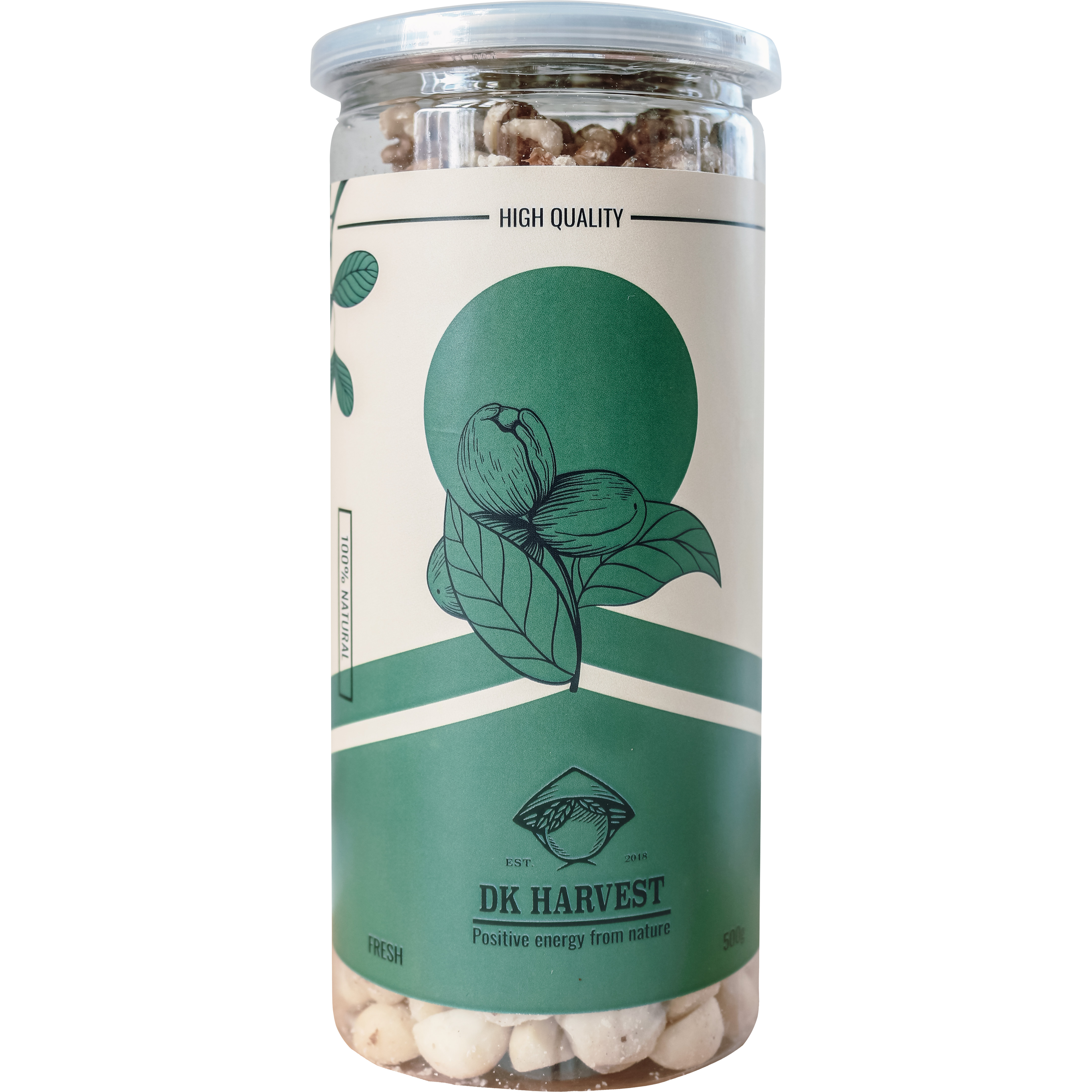 Hạt Mix dinh dưỡng 3 loại hạt nhập khẩu (Macca - Hạt Điều - Hạnh Nhân) DK HARVEST - Hộp 250g/500g - hạt ngũ cốc dinh dưỡng, ăn vặt, giảm cân, eatclean, thực dưỡng