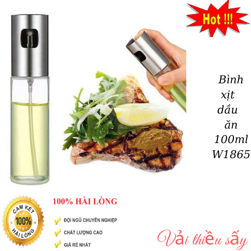 Bình xịt dầu ăn 100ml W1865,Bình xịt dầu ăn,giấm dung tích 100ml cao cấp