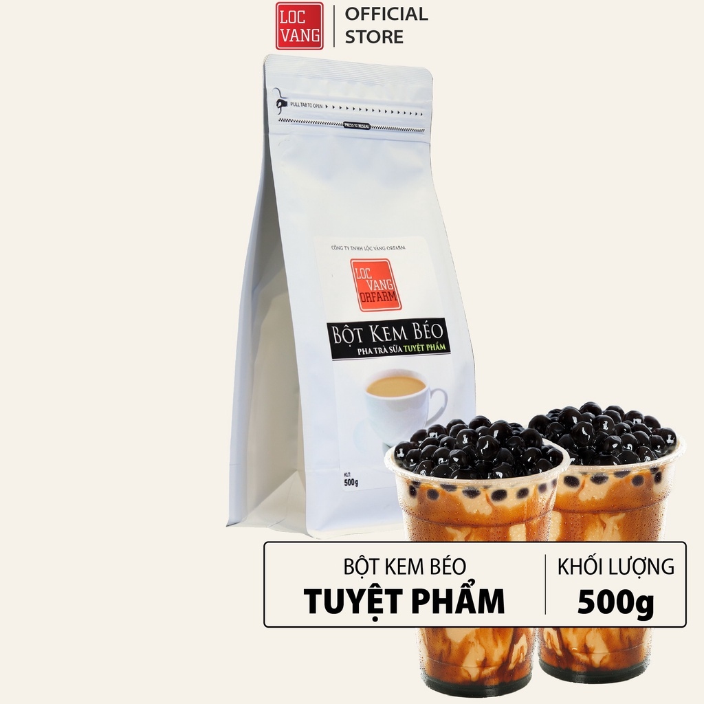 Bột Kem Béo Nguyên Liệu Làm Trà Sữa Trân Châu Tự Pha TUYỆT PHẨM 500g