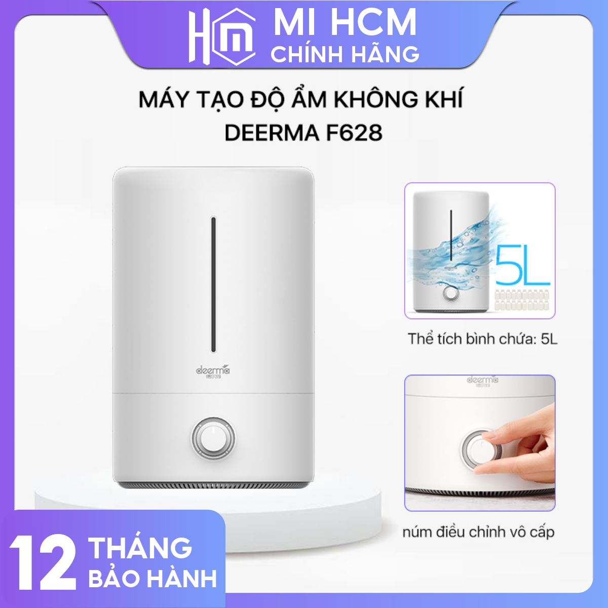 Máy phun sương tạo độ ẩm - deerma f628 - dung tích 5l