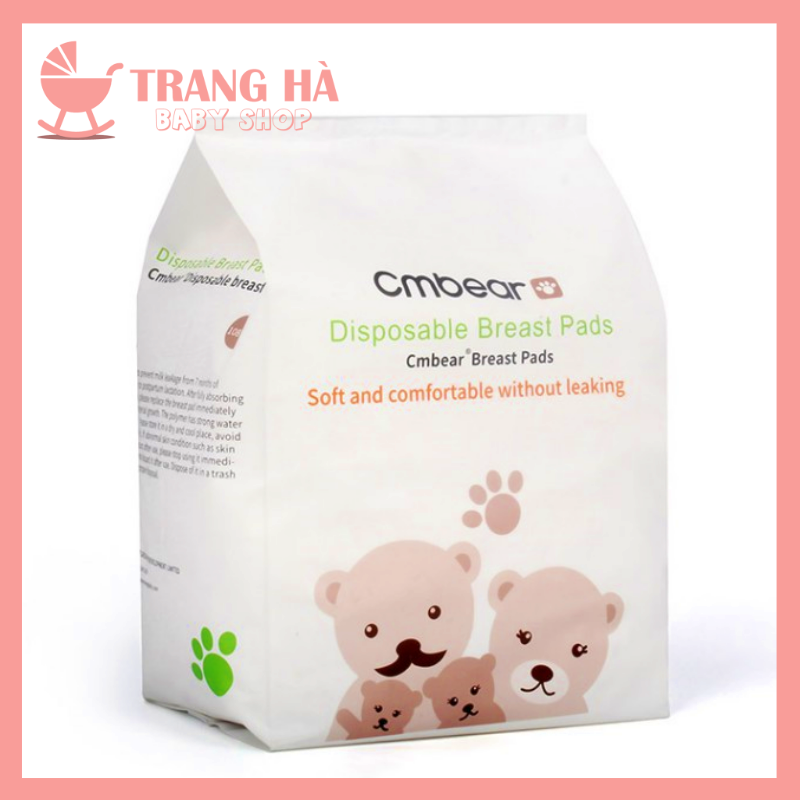 🍒Siêu Khuyến Mại🍒Miếng Lót Thấm Sữa CMBear Bịch 108 Miếng Siêu Chống Thấm, Chống Tràn, An Toàn, Tiết Kiệm