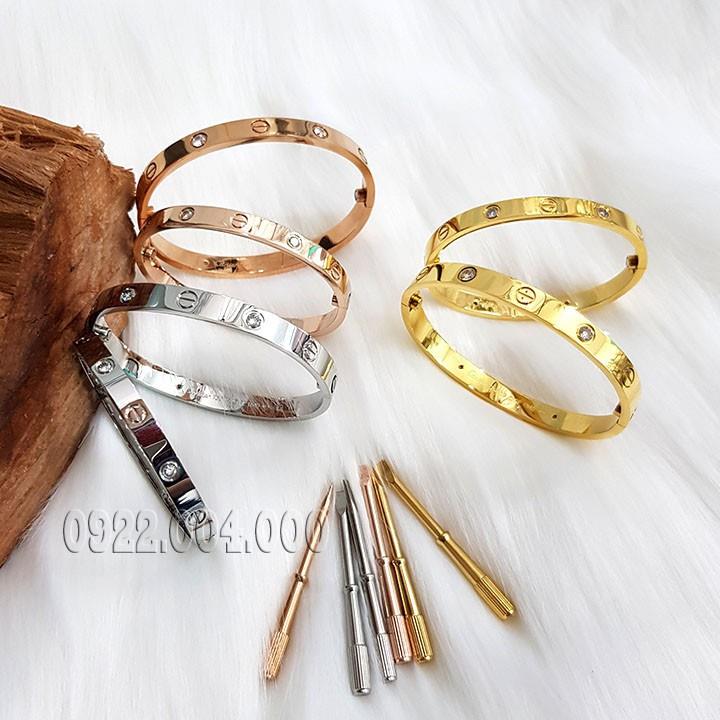 ¤▥  [Mã FAMARAL2 giảm 10K đơn 50K]Vòng tay có vít mở vòng tay nữ vòng tay nam vòng tay cặp VF574