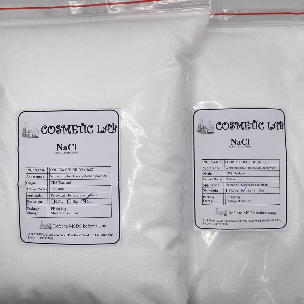 Muối tinh khiết NaCl Thái Lan
