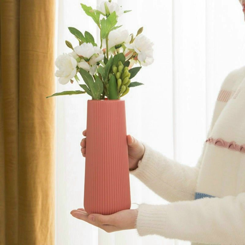 Lọ hoa nhựa giả sứ cao cấp rơi không vỡ