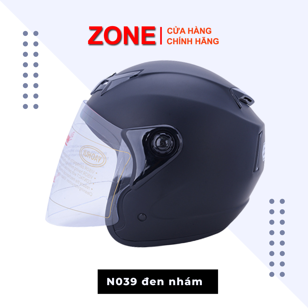 [HCM]Mũ bảo hiêm Full face Napoli tem kiểm định quatest 3(đen)(kính trắng)