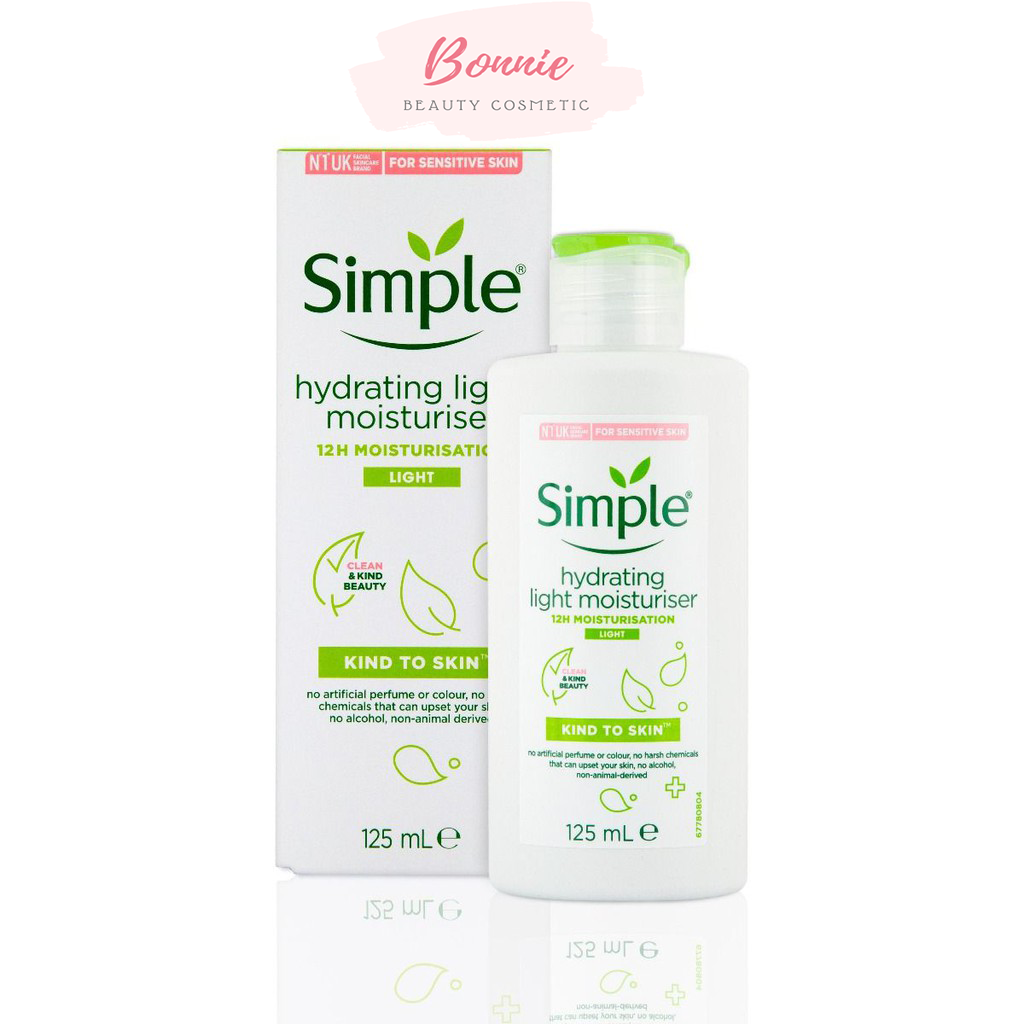 [HCM] Kem Dưỡng Da Simple Kind To Skin Hydrating Light Moisturiser, Kem Dưỡng Ẩm Ngày Và Đêm Cho Mọi Loại Da, Nhẹ, Thoáng