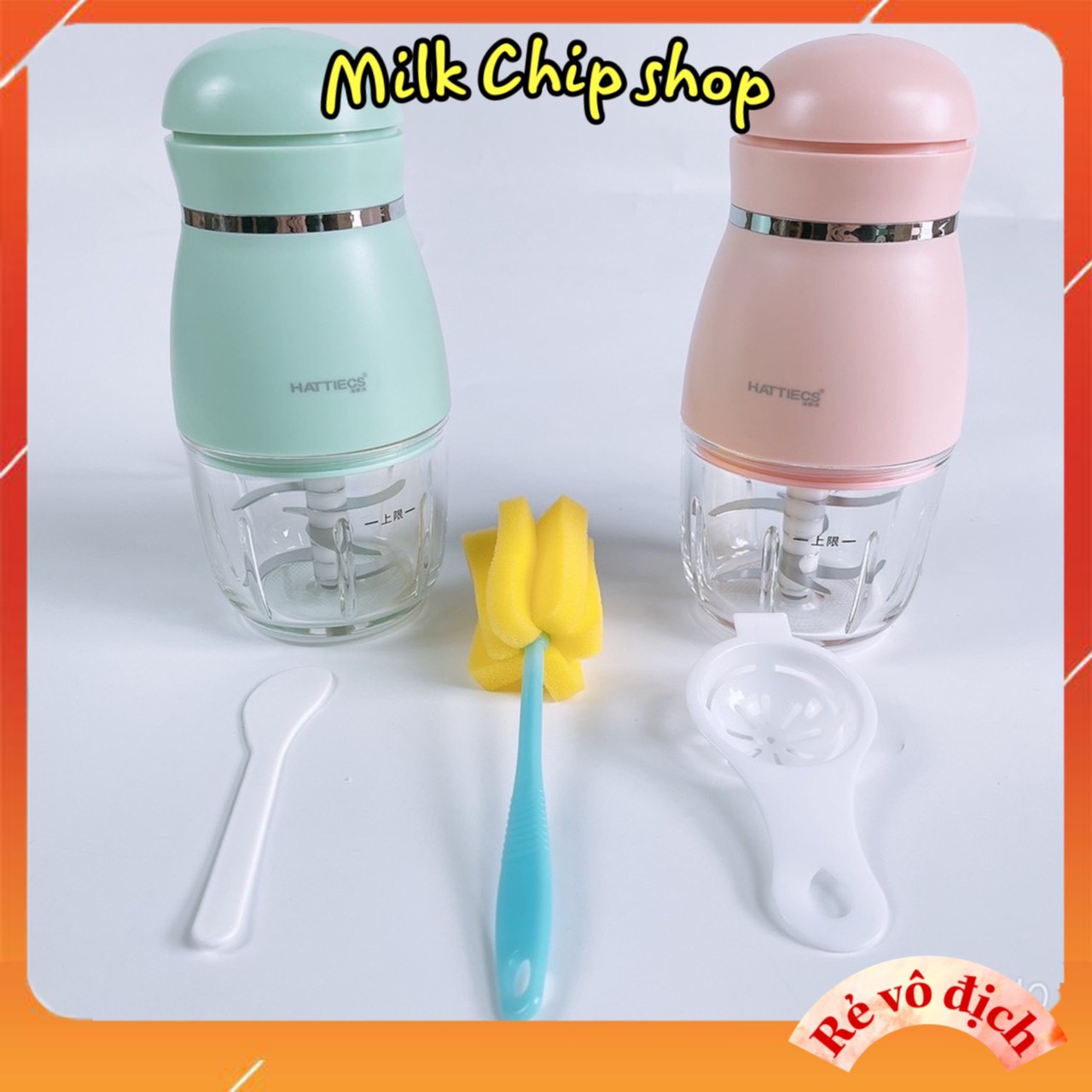 Máy xay đa năng siêu mịn 1 cối tiện dụng Hattiecs 6 lưỡi, dung tích 300ml M02