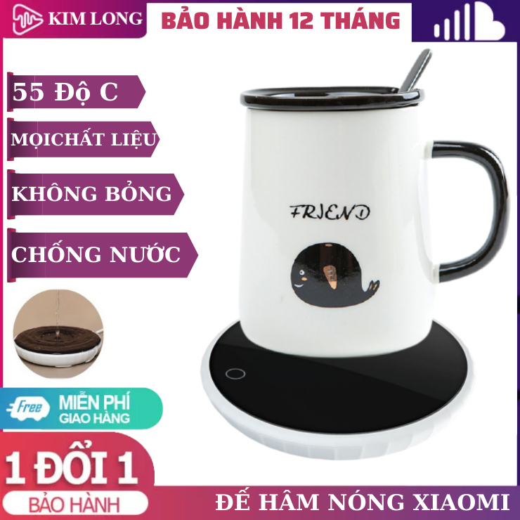 Đế hâm nóng đồ uống Xiaomi-Máy làm nóng tiện lợi-Nhiệt độ 55 độ C-Không bỏng-Thích hợp mọi bề mặt tiếp xúc-Bảo hành 12 tháng tại Kimlongstore