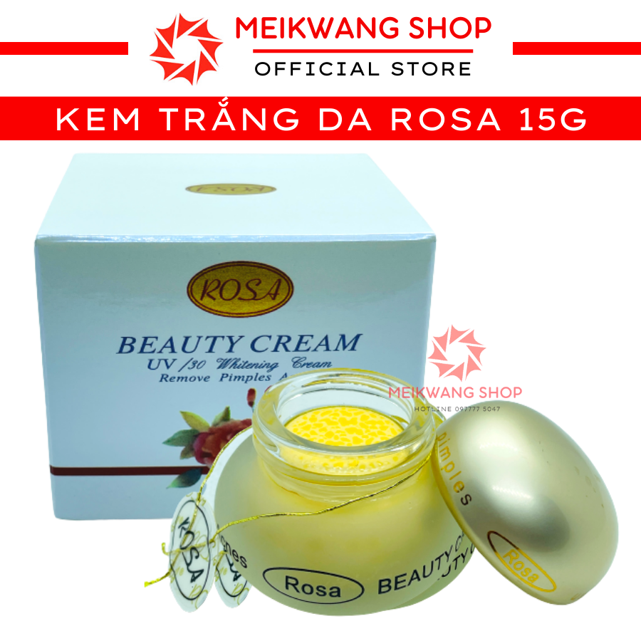 Kem ROSA UV/30 BEAUTY CREAM 15g - Dưỡng Trắng - Tái Tạo Tế Bào Da - Giúp Da Trắng Sáng - Cải Thiện Da Tối Màu