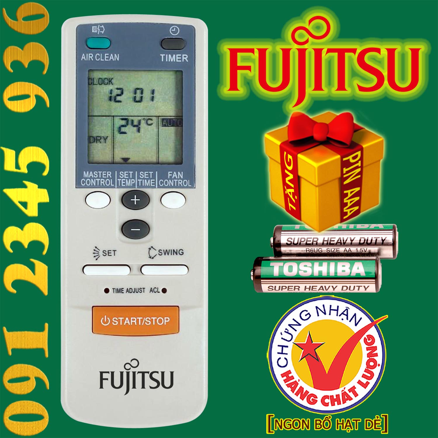 Điều khiển Fujitsu cho điều hòa.