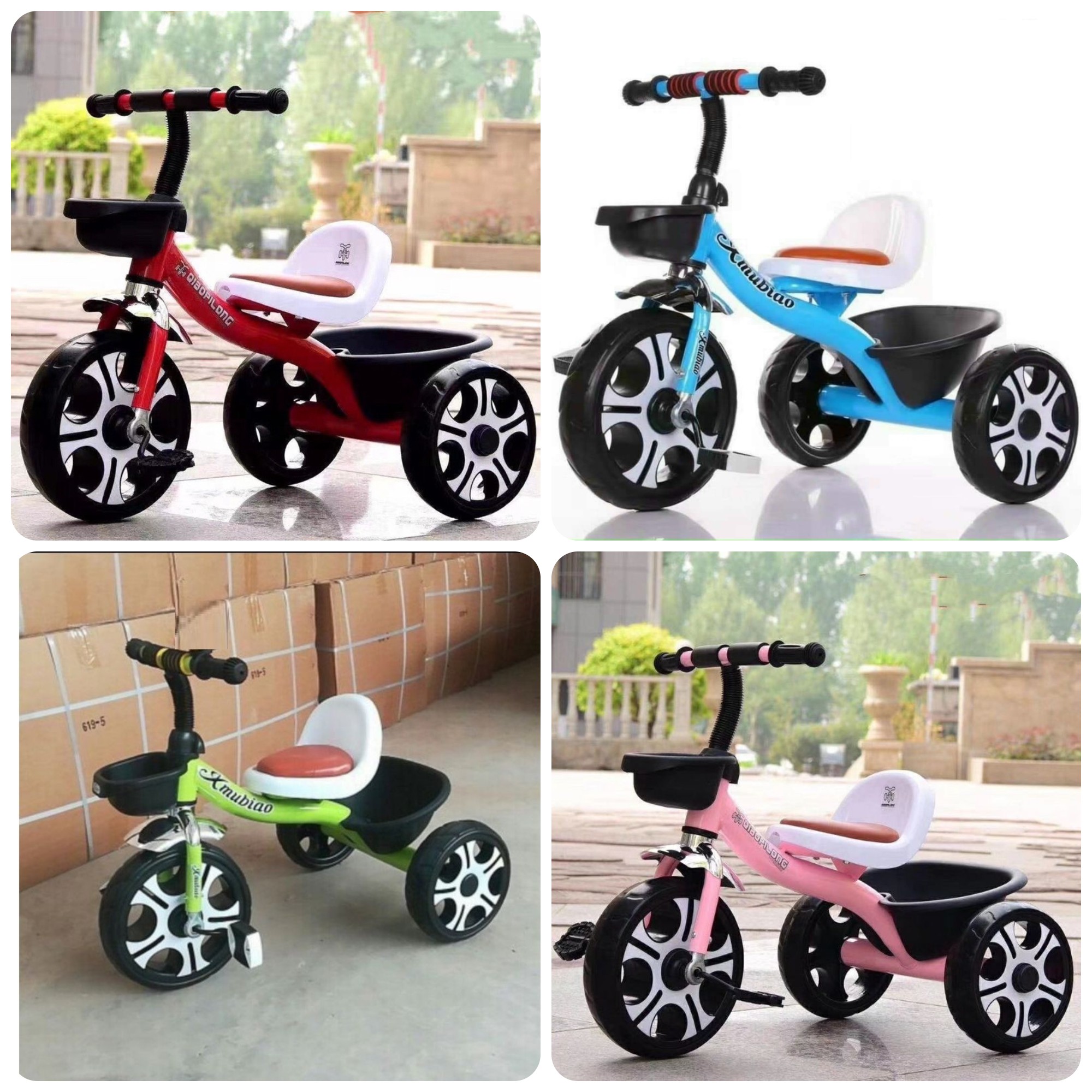 Xe đạp 3 bánh trẻ em - xe đạp 3 bánh 2-5 tuổi - hàng yên da cao cấp