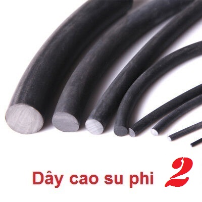 Dây/Gioăng cao su tròn phi 2, đặc, đen, chịu dầu, làm kín tốt