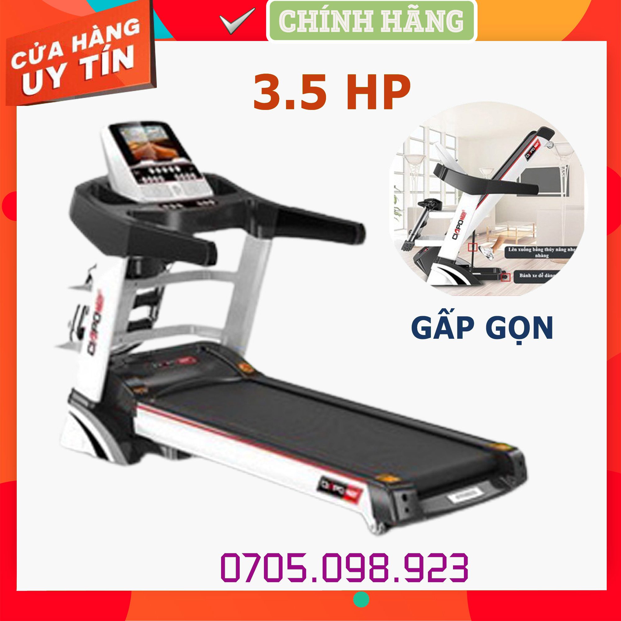 Máy chạy bộ Đa năng cao cấp CIAPO A4, Máy chạy bộ tại nhà, Chống rung EVA không gây ồn, kèm đai tập bụng, tập tạ giảm mỡ hiệu quả