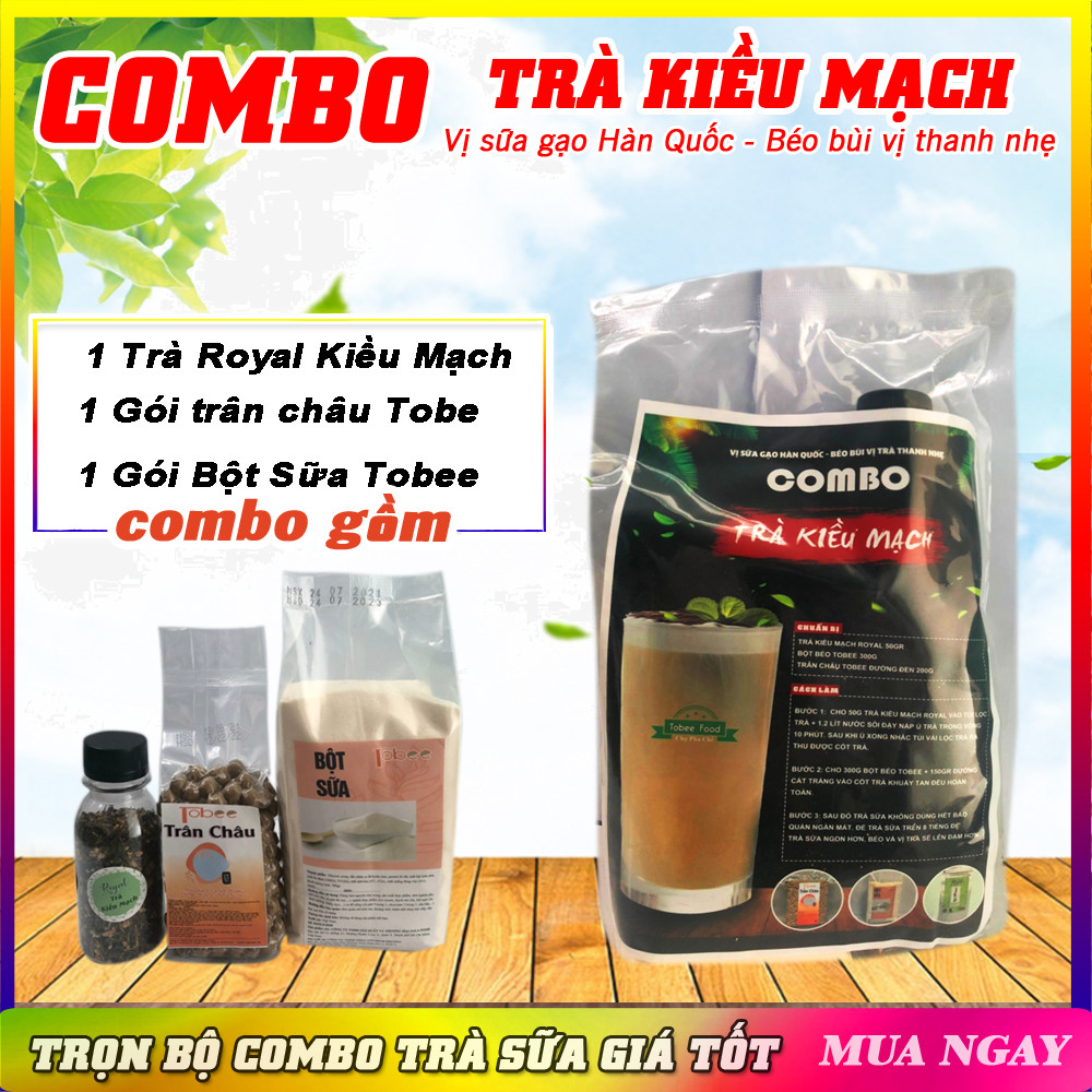 Combo Trà sữa Kiều Mạch | Thơm ngon vị gạo rang | Tiện lợi tại nhà - Tobee Food